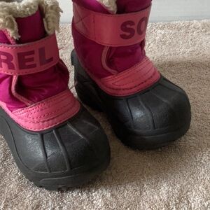 Sorel Kids Boots - Pink and Black